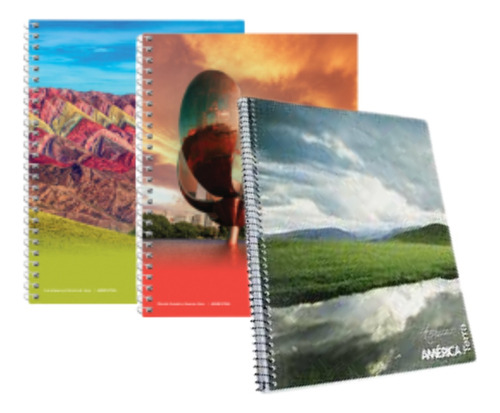 Cuaderno Universitario A4 America C/ Espiral 80hs Pack Xunid