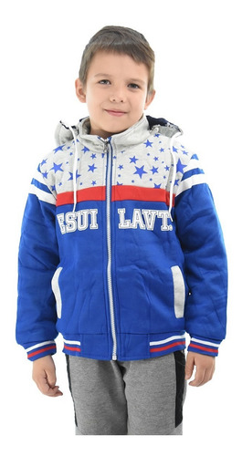Imagen 3 de 9 de Campera Niño Abrigada Corderito Joggin Deportivo Importada