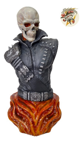 Busto Figura Ghostrider En 3d, Marvel