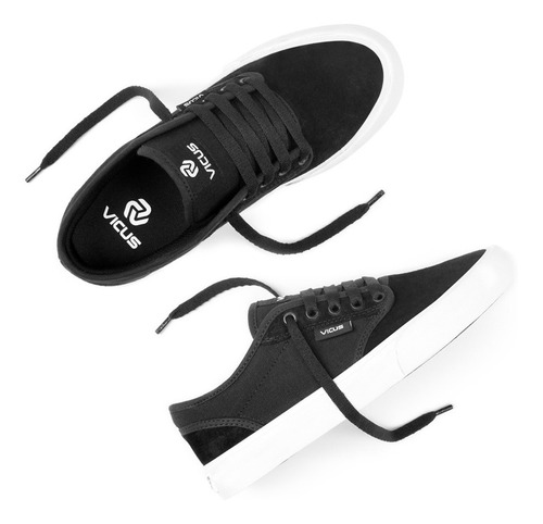 Imagen 3 de 6 de Zapatillas Vicus Folk Gamuza/lona Negro