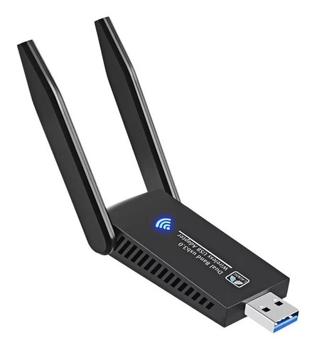 Imagen 1 de 9 de Antena Adaptador Wifi Usb 3 Dual Band 2.4 Y 5 Ghz 1300mbs