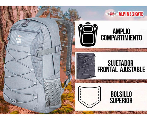 Imagen 3 de 7 de Mochila Deportiva Trekking Alpine Skate Running Urbana Cuota
