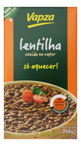 Lentilha Cozida no Vapor Vapza Caixa 250g
