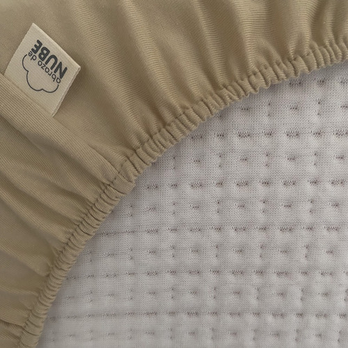 Sábana Ajustable Para Cuna Colecho Lisas Jersey Algodon 100% Arena Liso