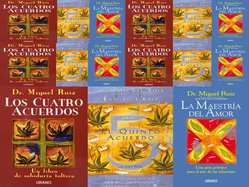 Cuatro Acuerdos, Quinto Acuerdo Y Maestría Del Amor Pack 5