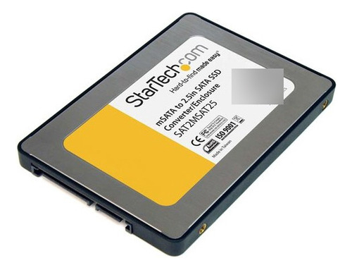 Caja Adaptadora Sata 2.5'' Startech Mini Ssd Msata - Ssd Sat Color Negro