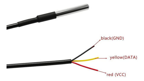 Ds18b20 Sensor Temperatura Acero Inoxidable Impermeable 1mts