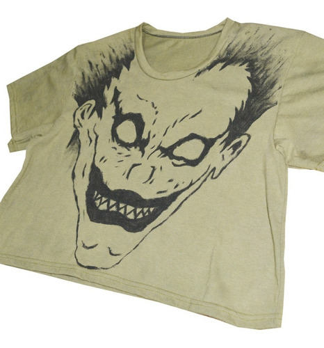 Imagen 4 de 5 de Croptop Shinigami Ryuk Deathnote Desgastada Caustico