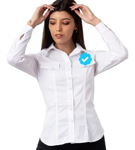 Camisas mujer entalladas elastizadas sale