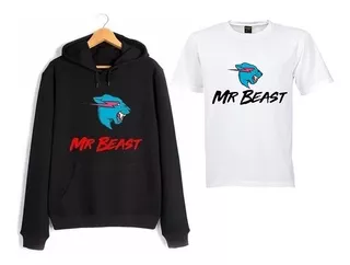 Combo Mr Beast-remera Y Buzo Unisex -youtuber Internet Viral