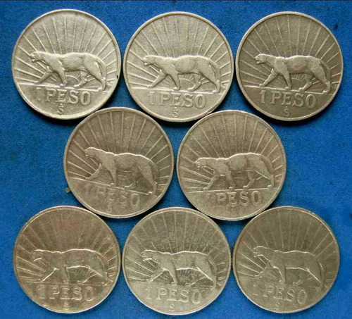 Imagen 2 de 4 de Tp Pumas De Plata $1. Año 1942 En Buen Estado Vea Las Fotos