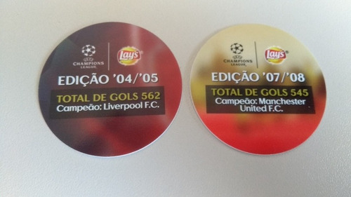 Imagem 2 de 2 de Tazo Uefa Champions League 04/05 -07/08 Lays Elma Chips Usad