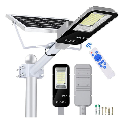 Refletor Solar Led Holofote Para Iluminação Pública 300w Autossusten Com Controlo Remoto