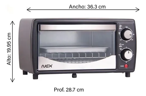 Horno De Mesa Eléctrico Recco Rhe-10l 10l Negro 220v