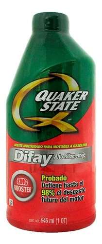 Aceite Multigrado Alto Km Difay 25w50 Quaker State