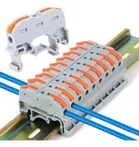 Comprar 20 Conectores Para Cable Electricos Para Wago Tipo Riel Din