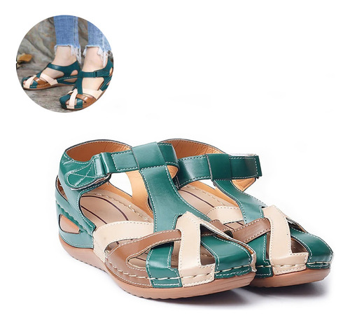 Sandalias Redondas Cómodas Con Soporte De Arco De Moda