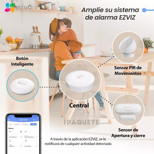 Alarma Domiciliaria Inalámbrica Sensor De Movimiento Ezviz Color Blanco