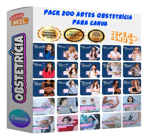 Pack Canva Obstetrícia Ginecologista 200 Artes + Legendas