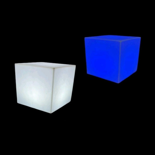 Cubo Puff Iluminado, Luz Led Blanco