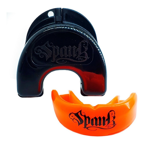Protetor Bucal Profissional Com Estojo Arcada Superior Spank Cor Roxo Sabor Sem Sabor