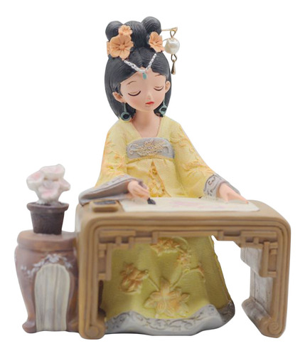 Figura De Resina De Niña Antigua De Estilo Chino Para Decora