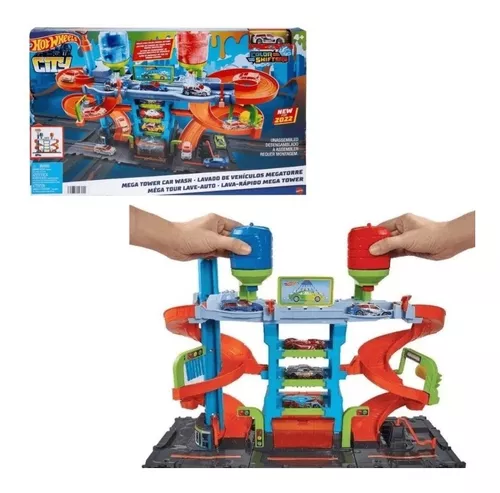 Pista Hot Wheels City - Color Shifters - Lava Rápido Mega Torre