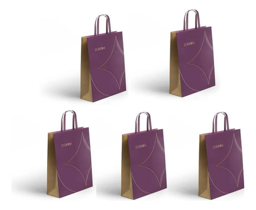 Kit Com 5 Sacolas Eudora Tamanho P Revendedor Pronta Entrega