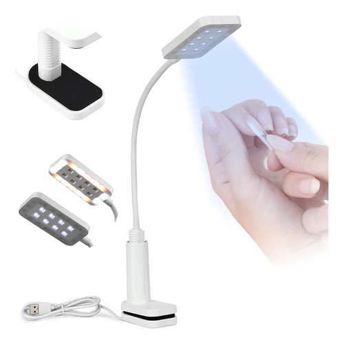 Uv Light For Nails With Clip, 10w Flash Cure Light For Gel