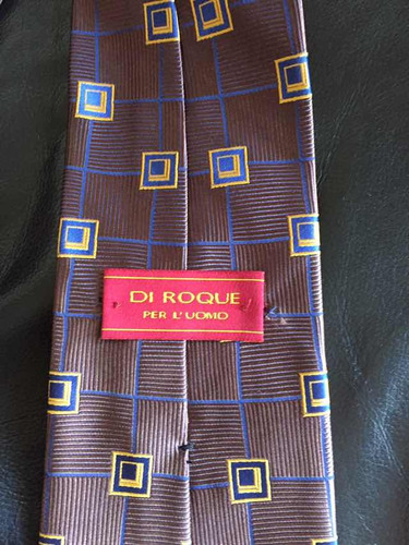 Corbata Seda Natural Marca Di Roque Per Luomo