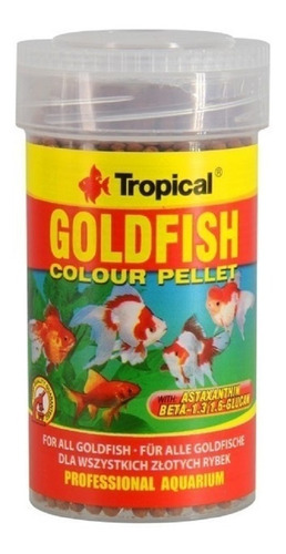 Alimento Tropical Goldfish Colour Pellet 36 Gr Acuario Fria