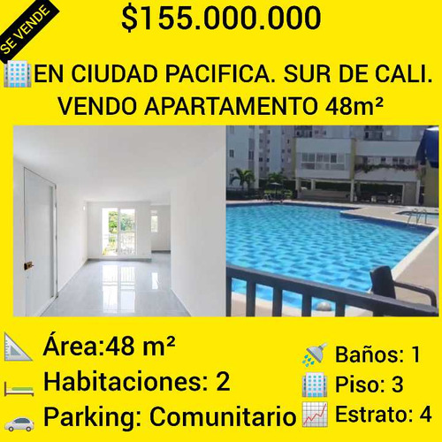 En Ciudad Pacifica. Sur De Cali. Vendo Apartamento 48m²