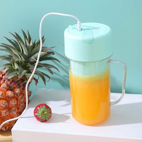Mini Vaso Exprimidor Eléctrico, Mini Licuadora Azul