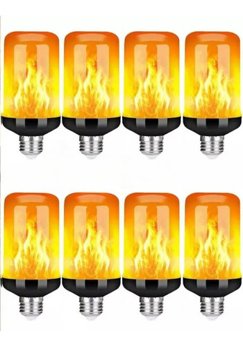 Mb Lámpara De Llama De 8 Piezas, 4 Tipos De Bombillas Con
