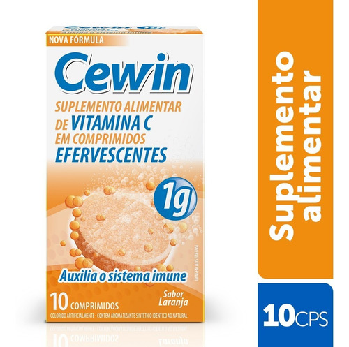 Vitamina C Cewin 1g Com 10 Comprimidos Efervescentes