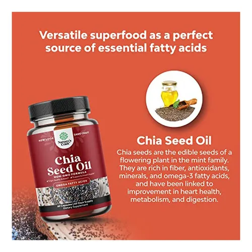 Cápsulas De Extracto De Aceite De Semilla De Chía - Suplem
