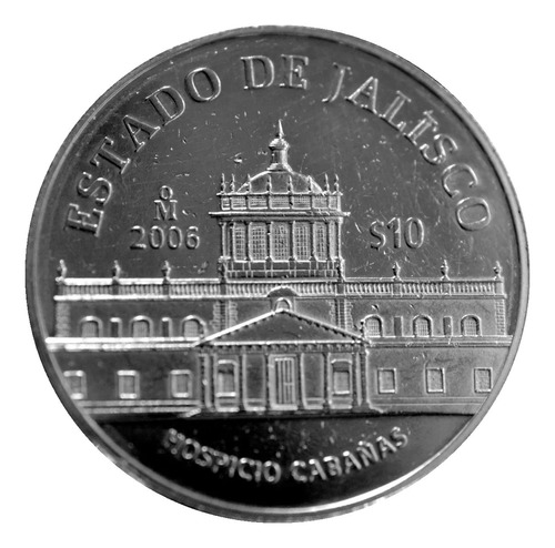 10 Pesos Estado Jalisco 2da Fase Plata Proof 2006