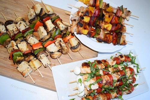 Pinchos Extra Largo Palillos Brochetas Pasapalos Bambu
