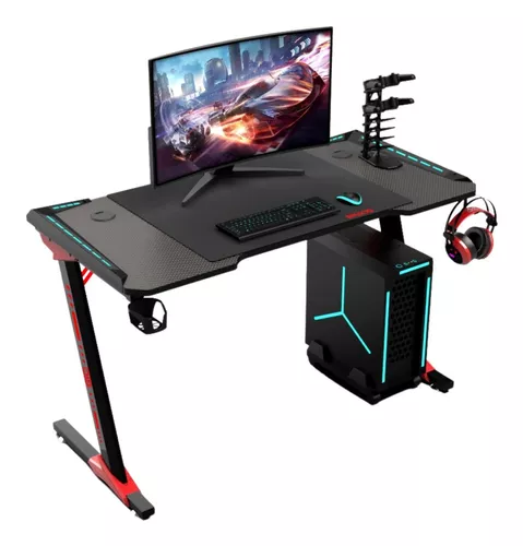 Escritorio Gamer EG1R Negro y Rojo - CENTRO ESTANT SILLAS Y MESAS GAMER -  Megatone