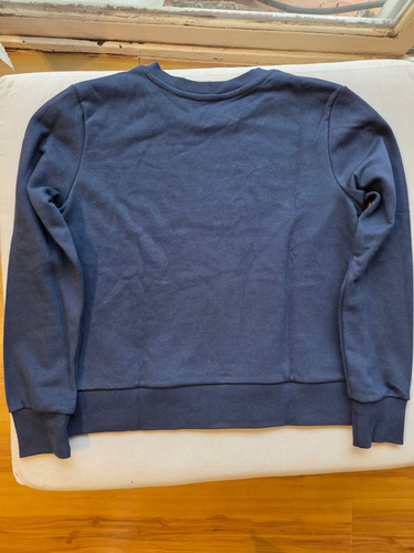 Buzo Zara Talle Small Azul Cuello Redondo Mujer Elastizado