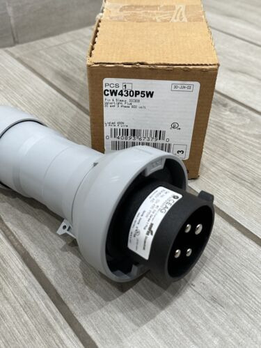 Cooper Cw430p5w Plug Pin & Sleeve 30a 600v 3ph 3p4 Yyh