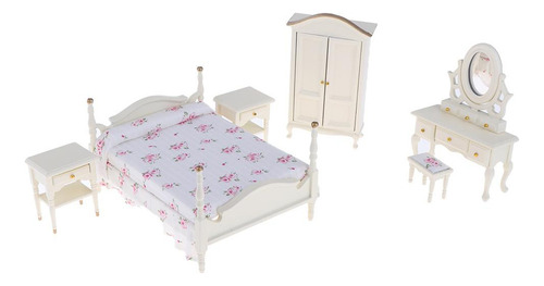 Qa De Muebles De Dormitorio Moderno En Miniatura De 6 Piezas