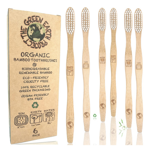 Cepillos De Dientes De Bambu Organicos, Ecologicos Y Compost