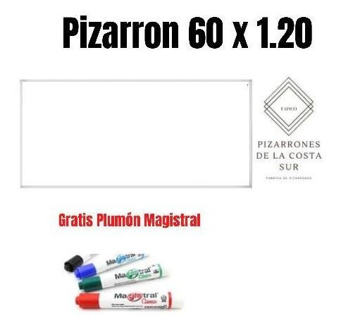 Pizarron  Blanco 60x 1.20 Reforzado Marco Alum Prod. Nuevo