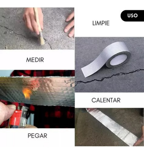 Cinta Sellador Butilo Techo Gotera Impermeable 100mm X 10m