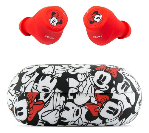 Auriculares Bluetooth Disney Minnie Mouse Con Estuche De Car