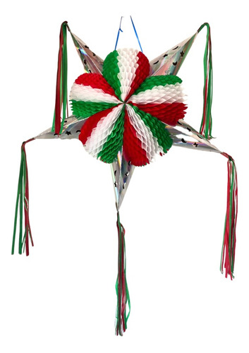 Kit 2 Piñatas Plegables Tricolor Artesanal Para Dulces - 2kg