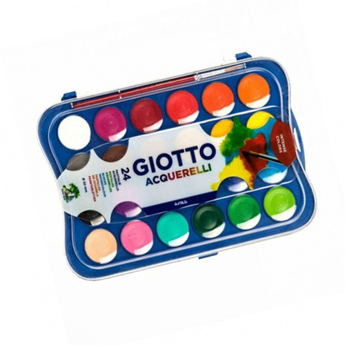 Aquarela Pastilha 24 Cores Giotto