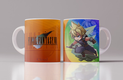Taza Tazón Final Fantasy 7 Vii Cloud Videojuego 325ml