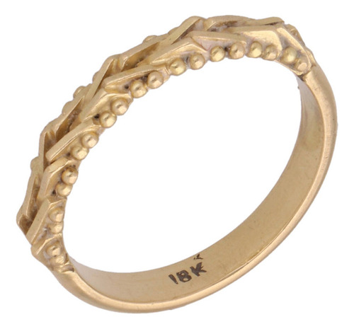 Anillo De 18k Oro Amarillo, 3.1 Gramos